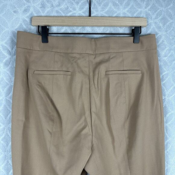 J Crew NWT $198 Willa Cropped Flare Pant in Italian City Wool 12 Camel Brown Tan - Picture 10 of 16